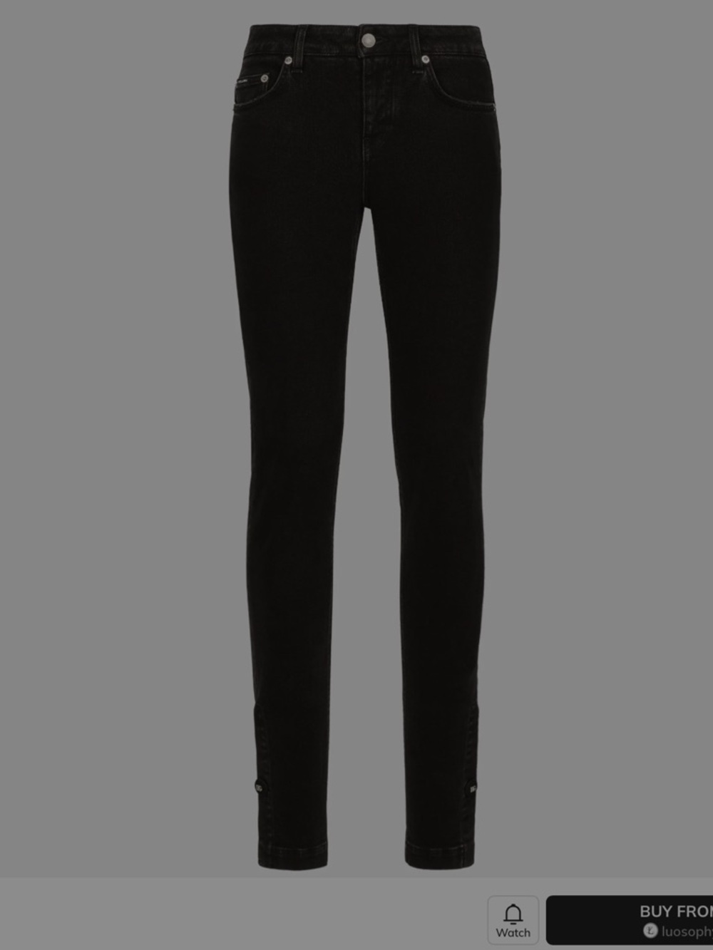 DOLCE AND GABBANA SKINNY JEANS WITH ZIPPER ON BOTTOM SIZE 38 - Picture 12 of 12